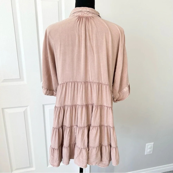 Solitaire Nude Blush Embroidery Tiered Back  Tunics - Picture 4 of 16
